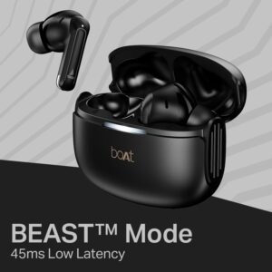 boAt Airdopes 219, 4Mics ENx, 40H Battery, Best in Segment for Calling, Stream Ad Free Music via App Support, Bluetooth Earbuds, TWS Ear Buds Wireless Earphones with mic (Carbon Black)